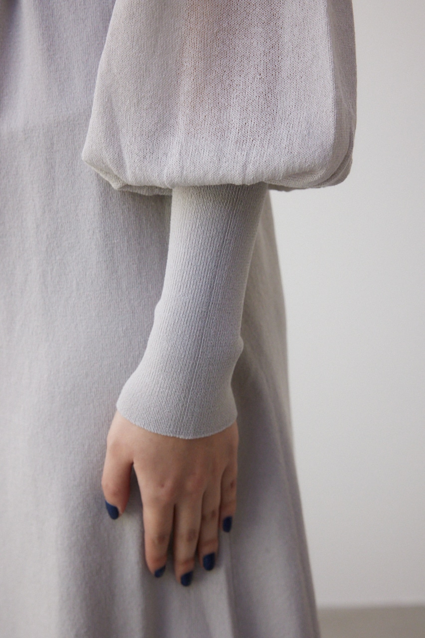 カーデセットニットワンピース L/GRY S