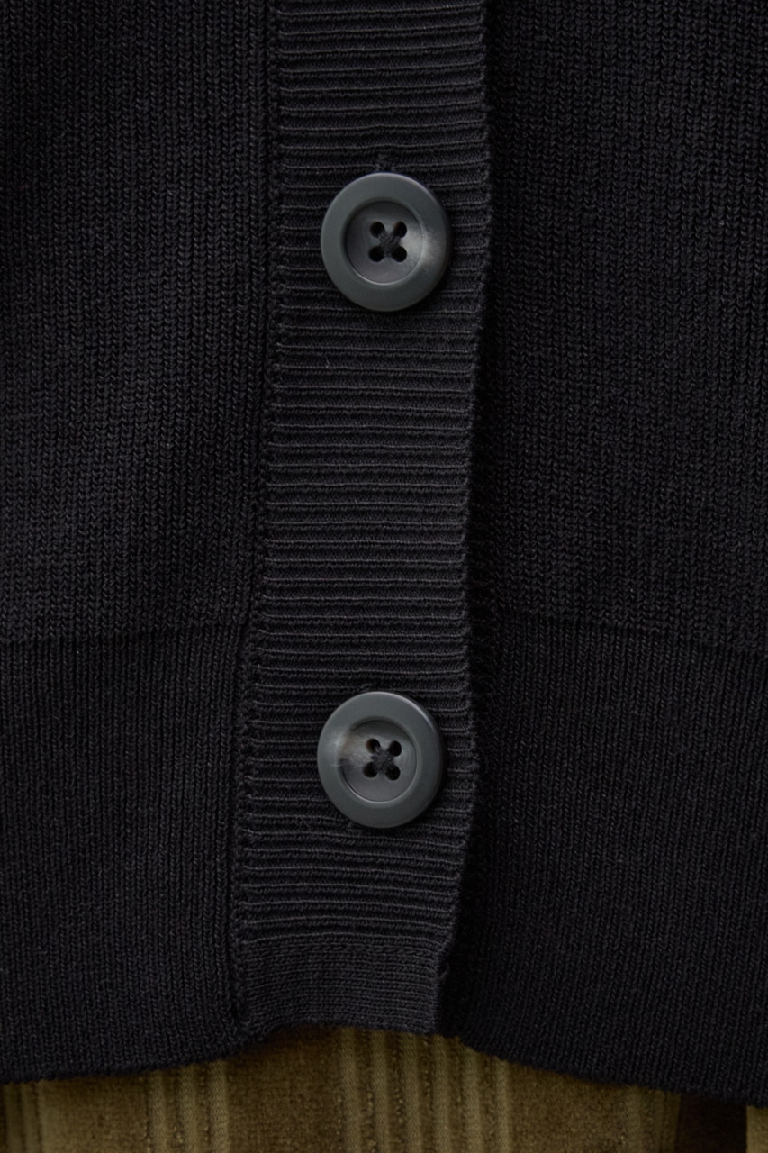 半袖ニットカーディガン BLK S