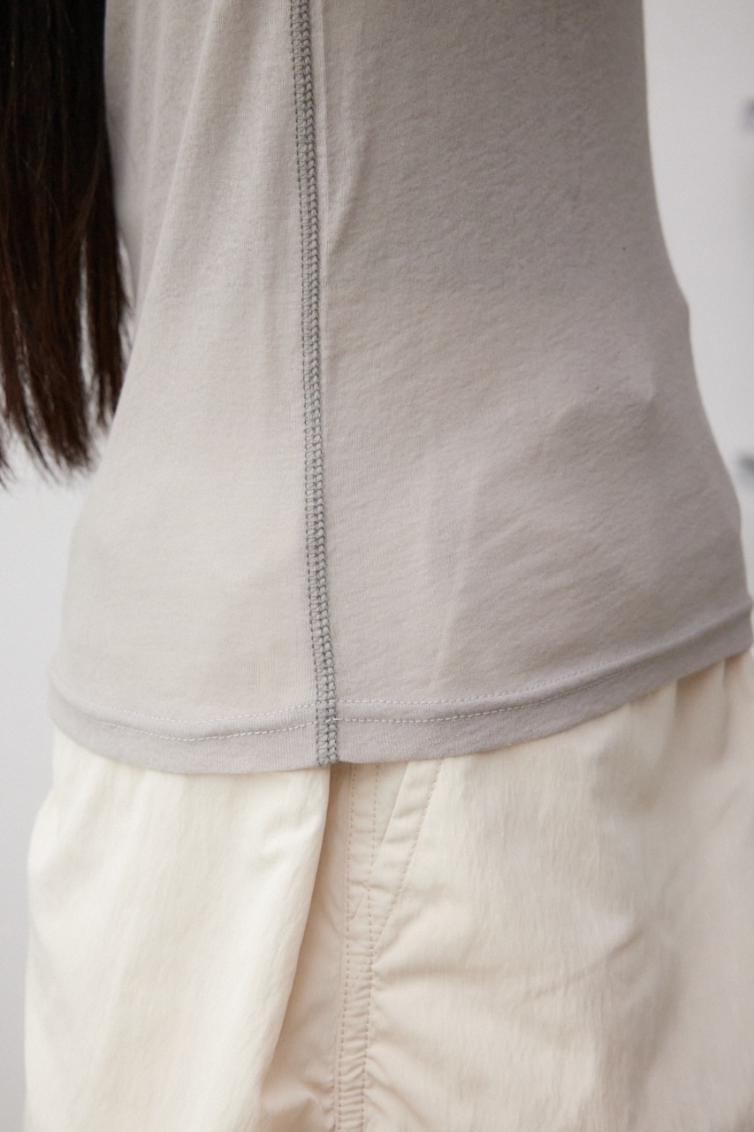 レイヤードカフロングシアートップス GRY FREE