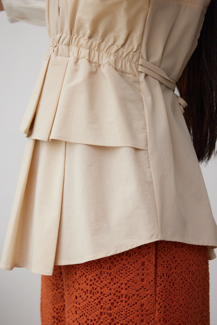 ビスチェレイヤードトップス 柄BEG M