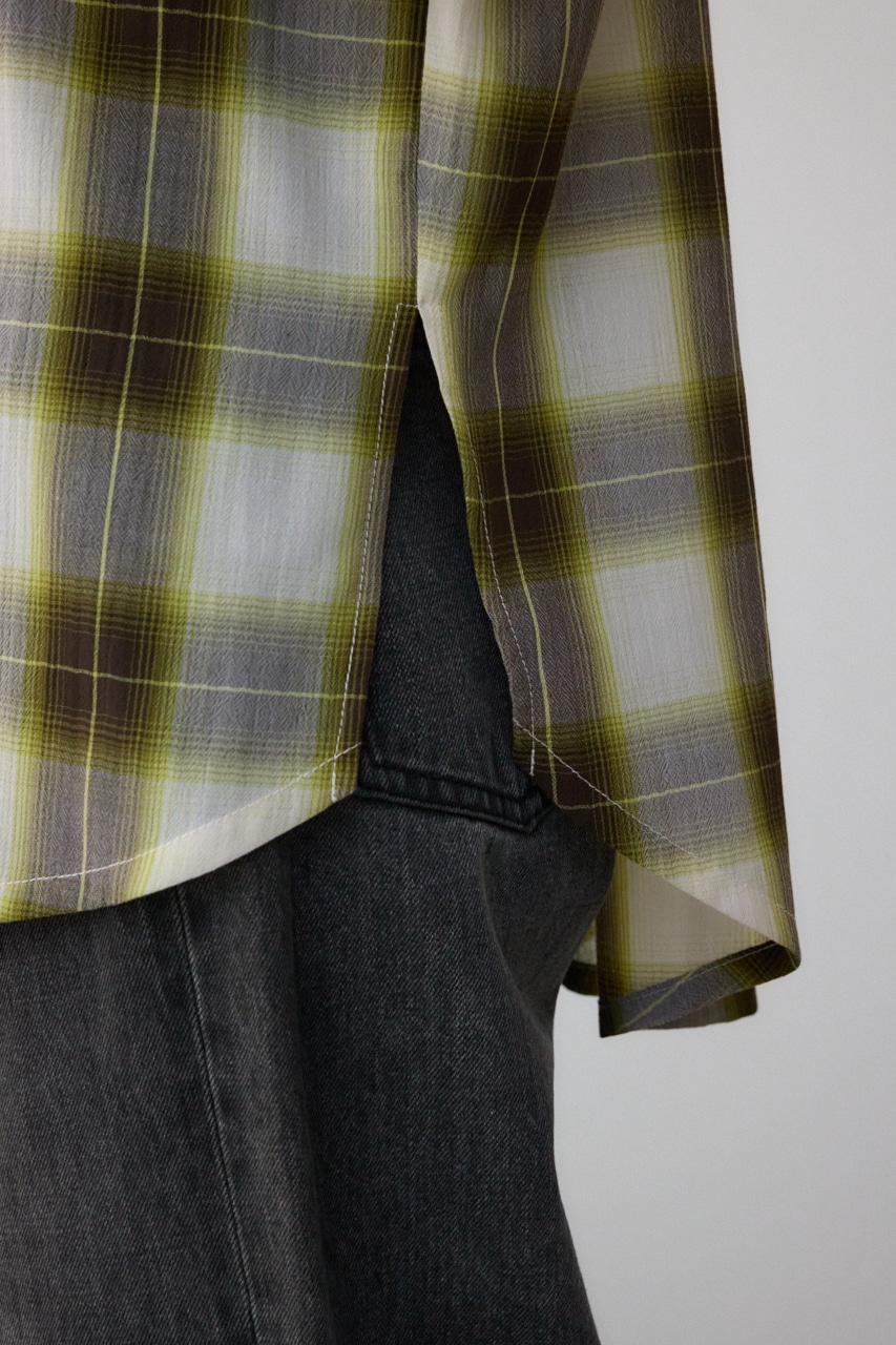 オンブレチェックライトシャツ 柄KHA FREE