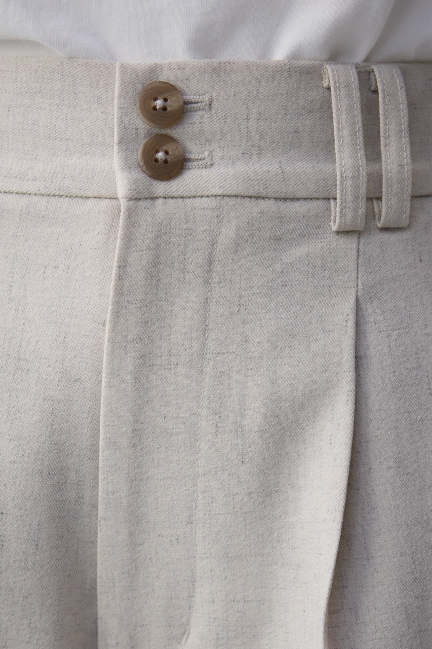 ポリエステルリネンミックスハーフパンツ L/BEG S