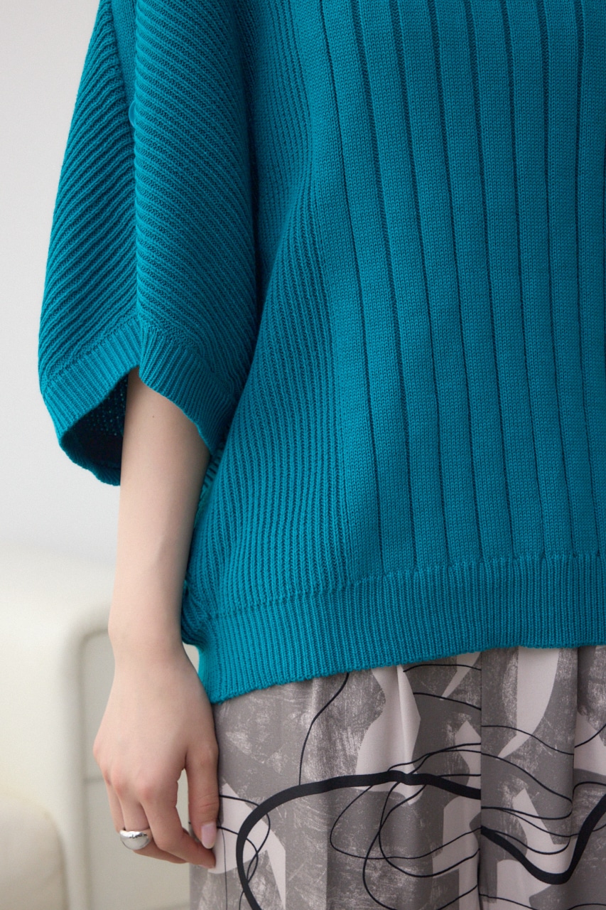 2WAYショルダーボタンニット BLU FREE