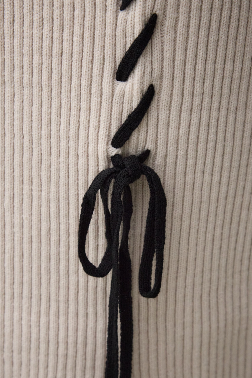 ステッチデザインリブスカート IVOY FREE