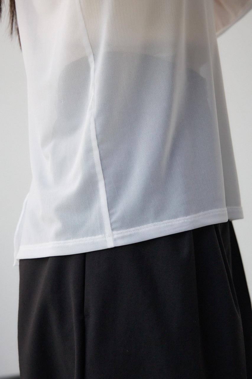 バックスリットシアーロングトップス IVOY FREE