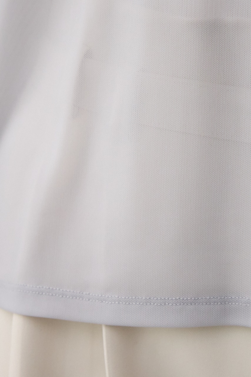 バックスリットシアーロングトップス L/GRY FREE