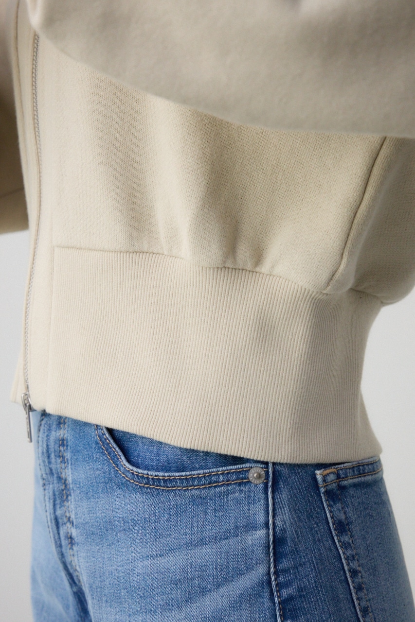 フロントZIPウラケカーディガン L/BEG FREE