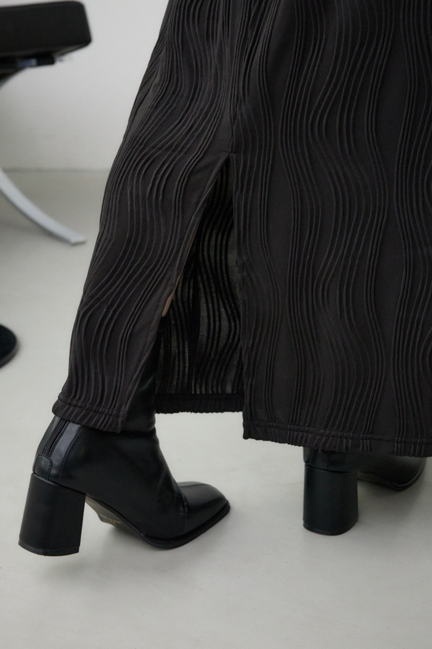 ヘンケイリブカットソータイトスカート BLK FREE