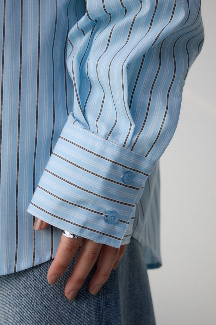 3WAYデザインシャツ 柄BLU FREE