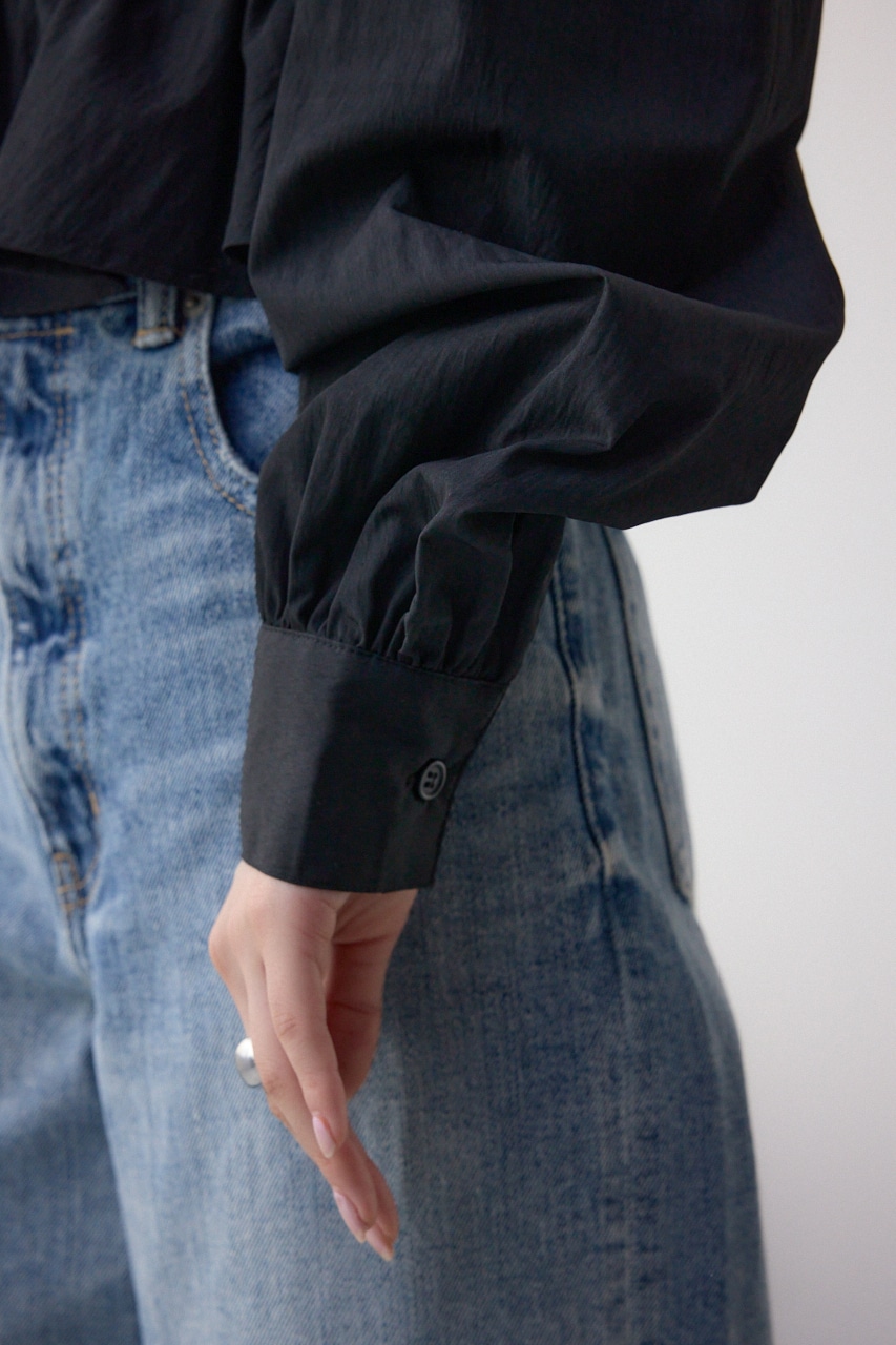 オフショルレイヤードブラウス BLK FREE