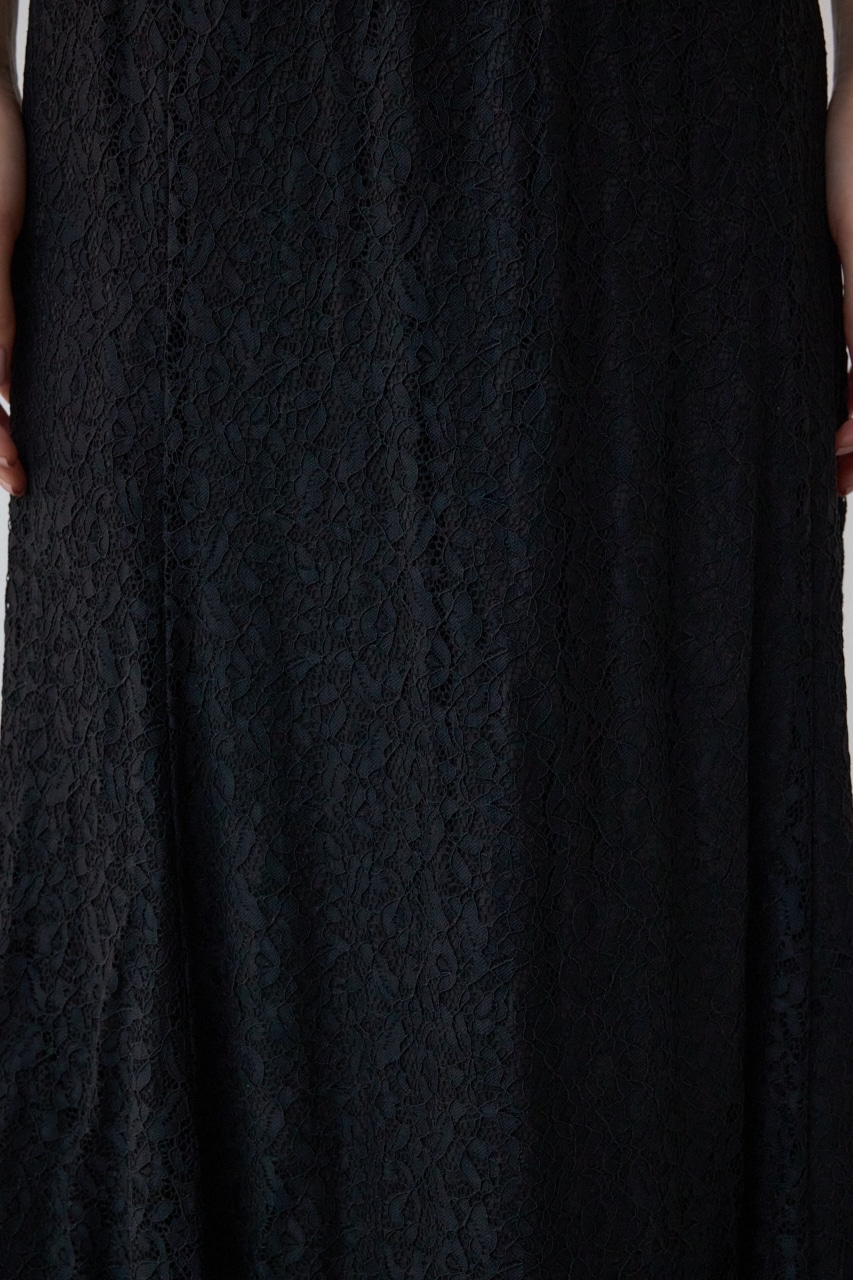 レースフレアスカート BLK S