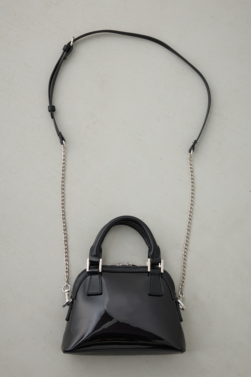 ダブルジッパークリアミニバッグ BLK FREE