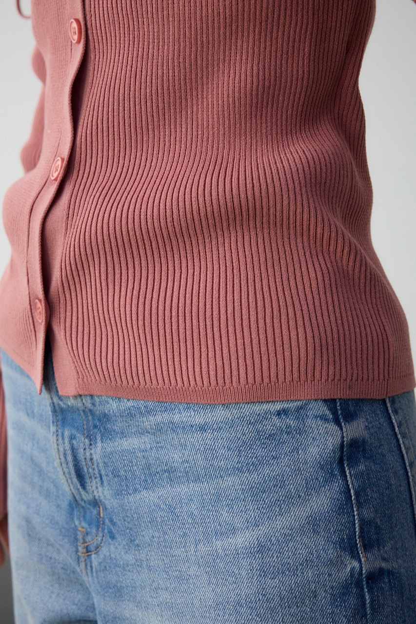 ギャザーオフショルダーニットトップス PNK FREE