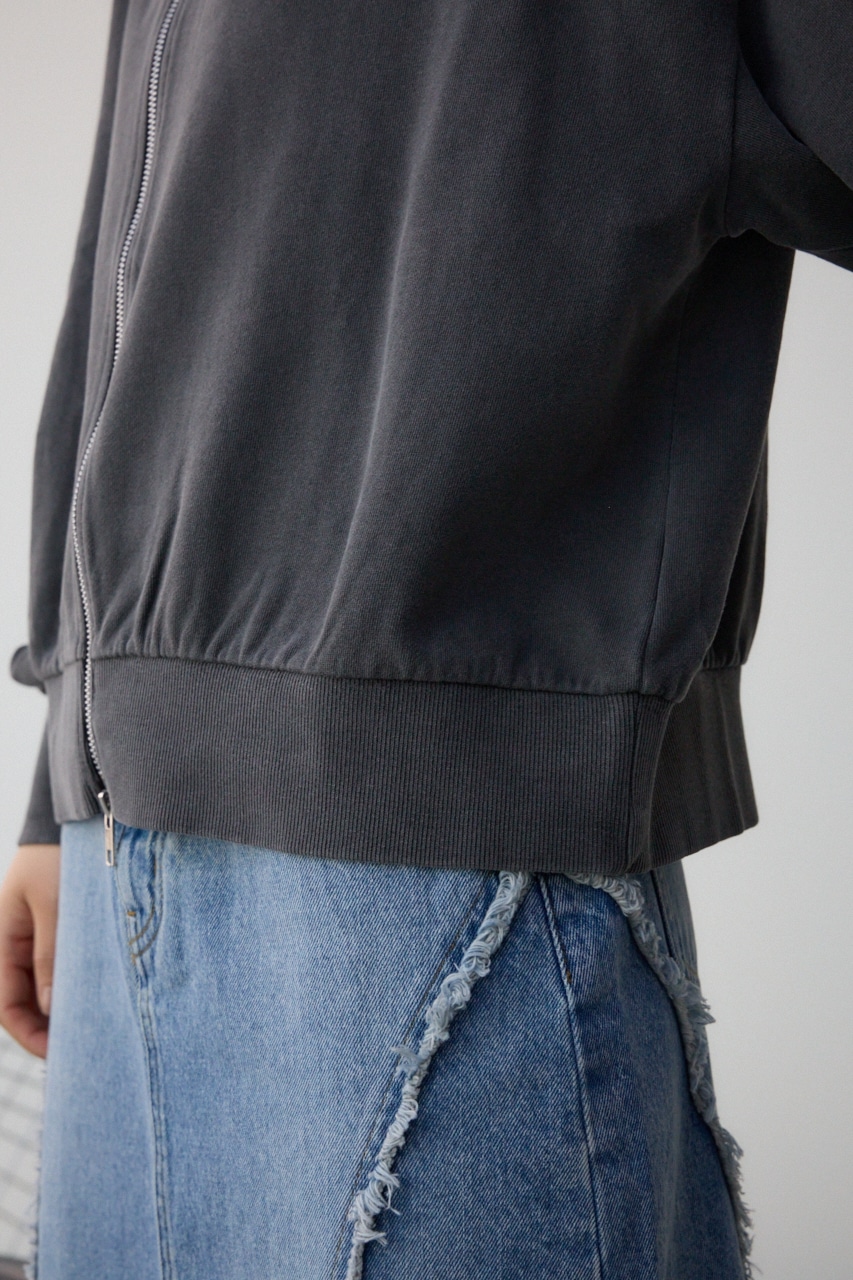 ビンテージライクZIPカーディガン BLK FREE