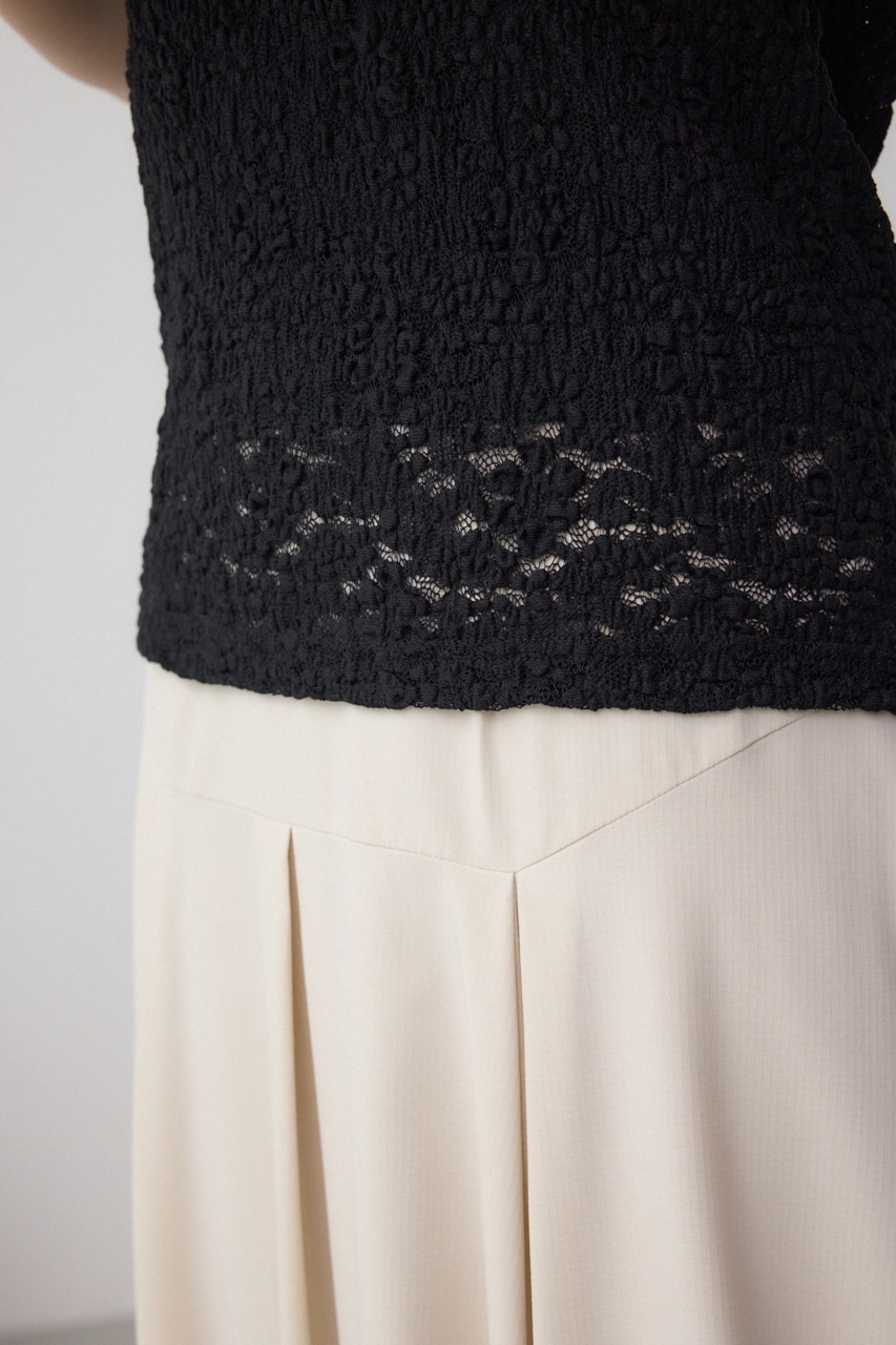 2WAYギャザーレーストップス BLK FREE