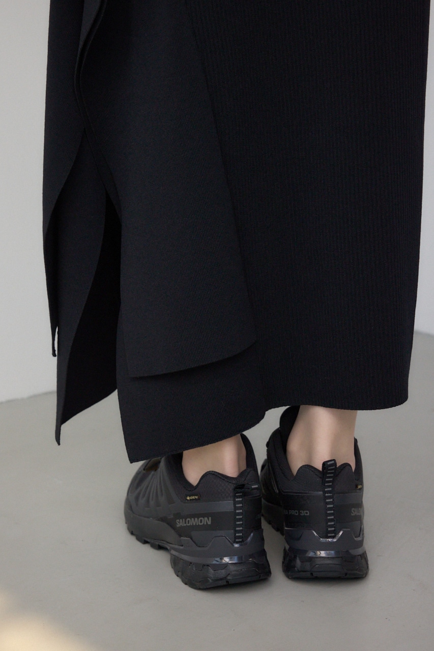 【PLUS】パネルドレープマーメイドスカート BLK S