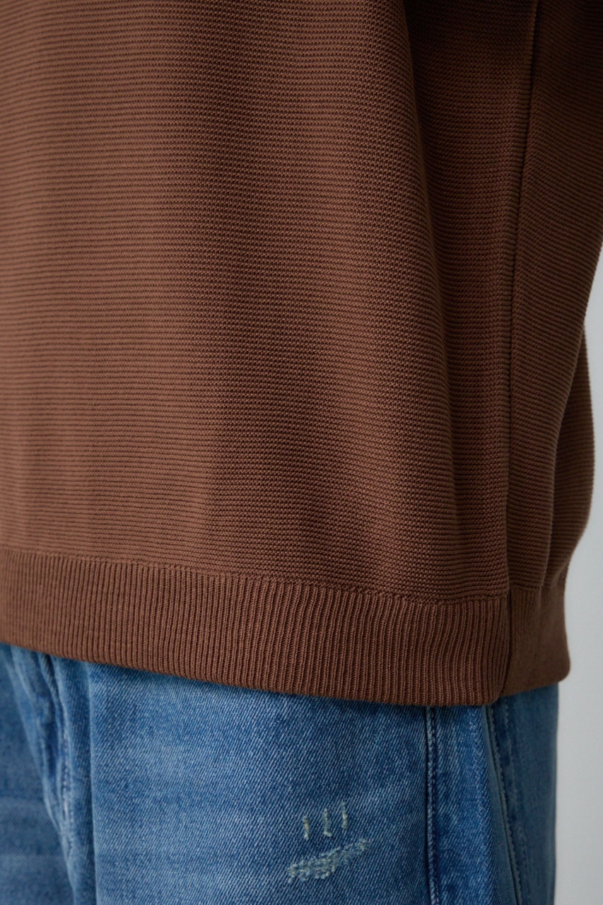 ベーシックガーターニット BRN M