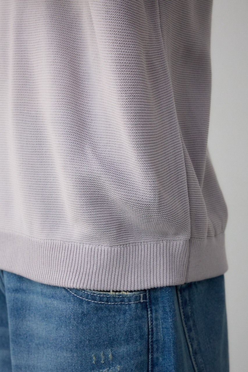 ベーシックガーターニット L/GRY L