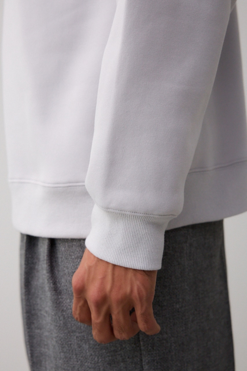 裏起毛ロゴハーフジッププルオーバー L/GRY FREE