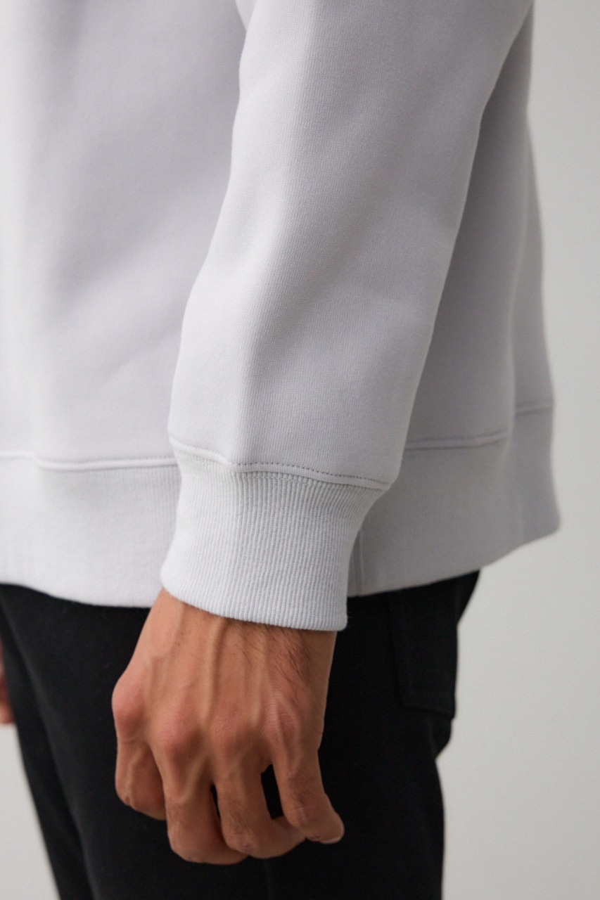 裏起毛ネック刺繍プルオーバー L/GRY M