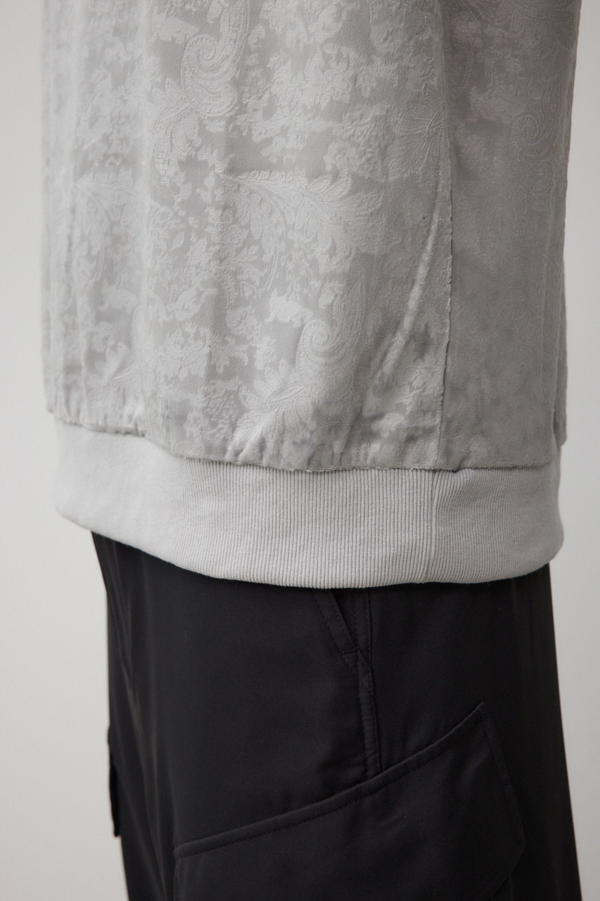 フェイクスウェードエンボスプルオーバー 柄GRY FREE