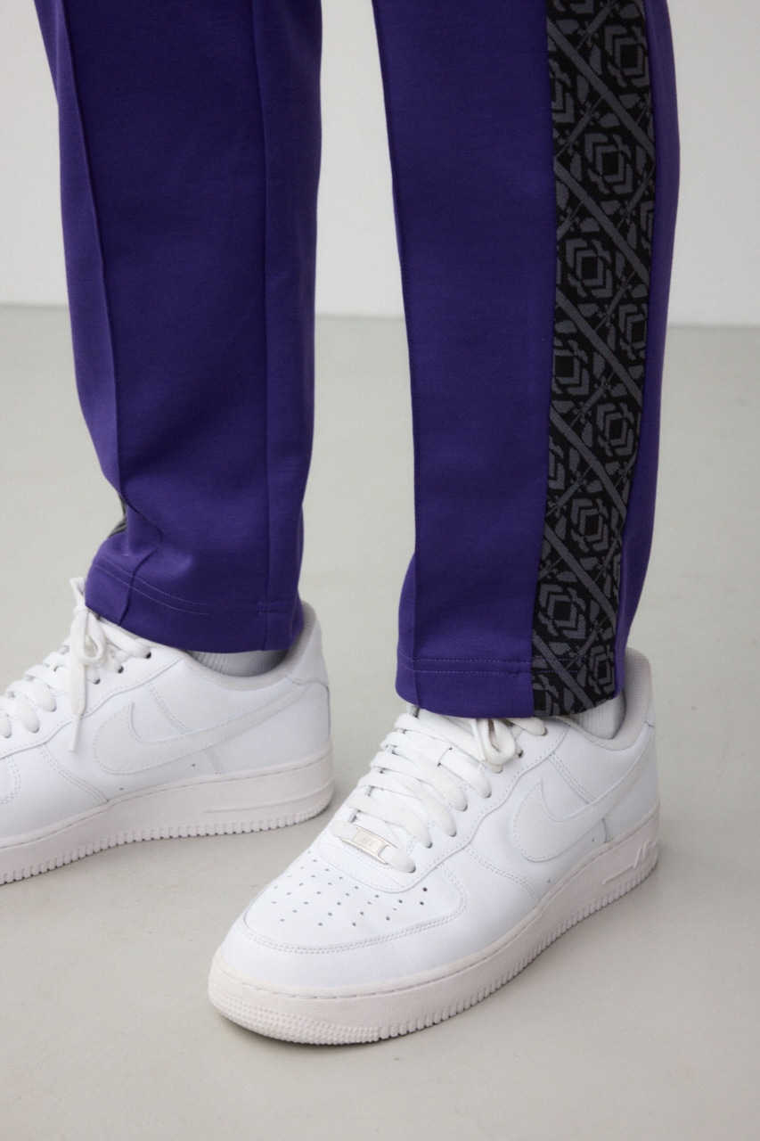 ジャガードラインカットトラウザー D/PUR FREE