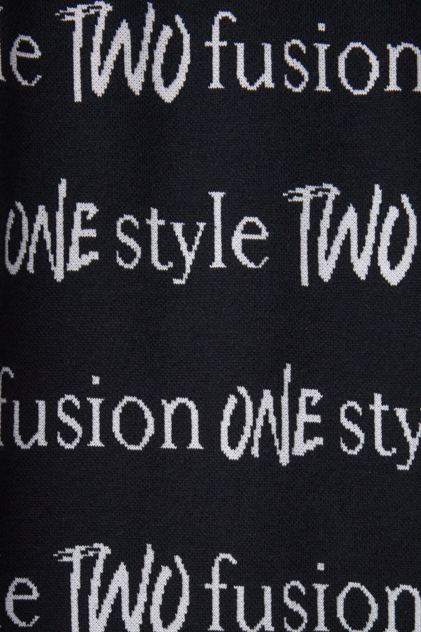 ジャガード総柄7分袖トップス 柄BLK FREE