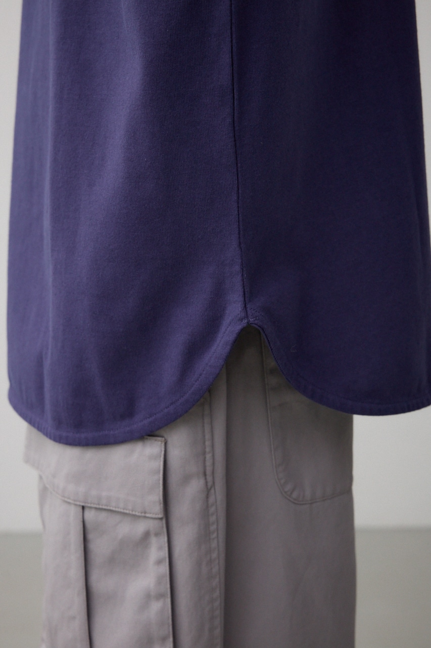 ラウンドヘムビッグTシャツ D/PUR FREE