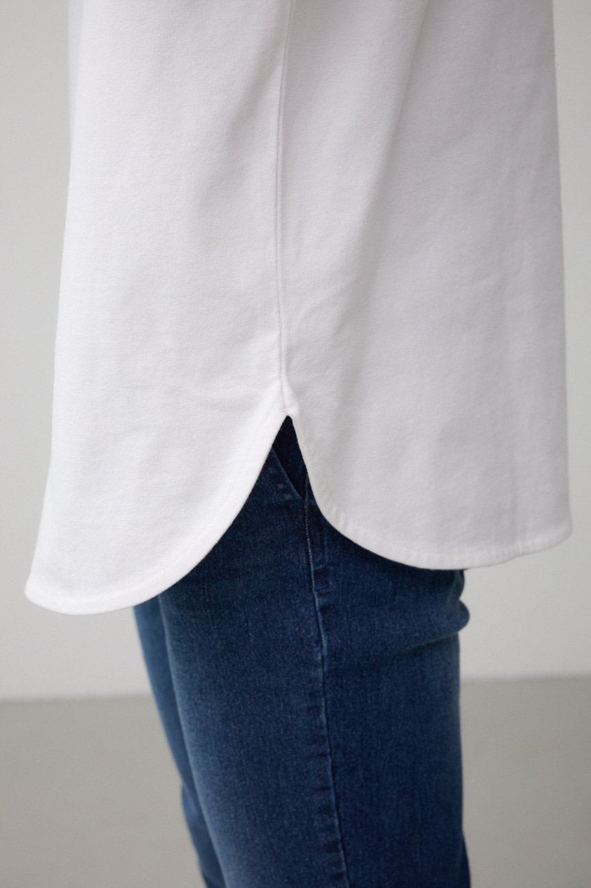 ラウンドヘムビッグTシャツ WHT FREE
