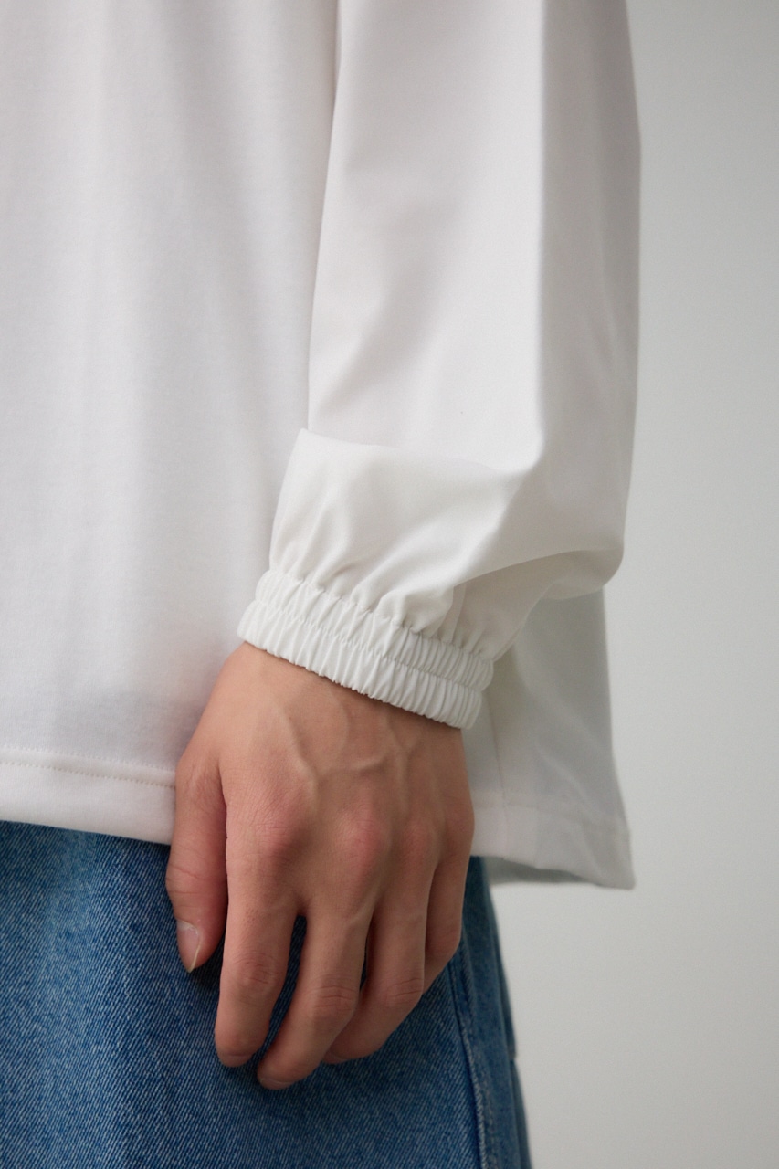 異素材ドッキング刺繍トップス O/WHT FREE