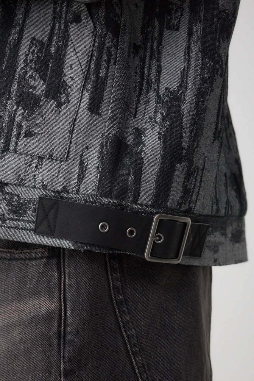 ジャガードジップシャウター 柄GRY FREE