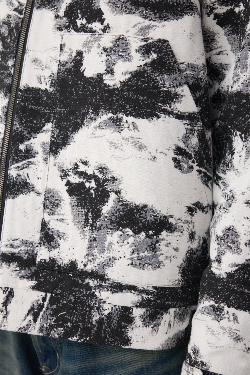 ジャガードジップシャウター 柄WHT FREE