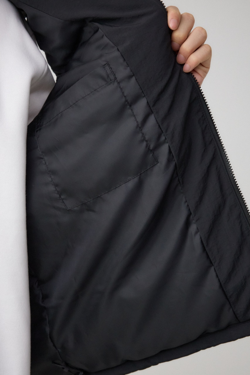 スタンドカラー中綿ベスト BLK FREE