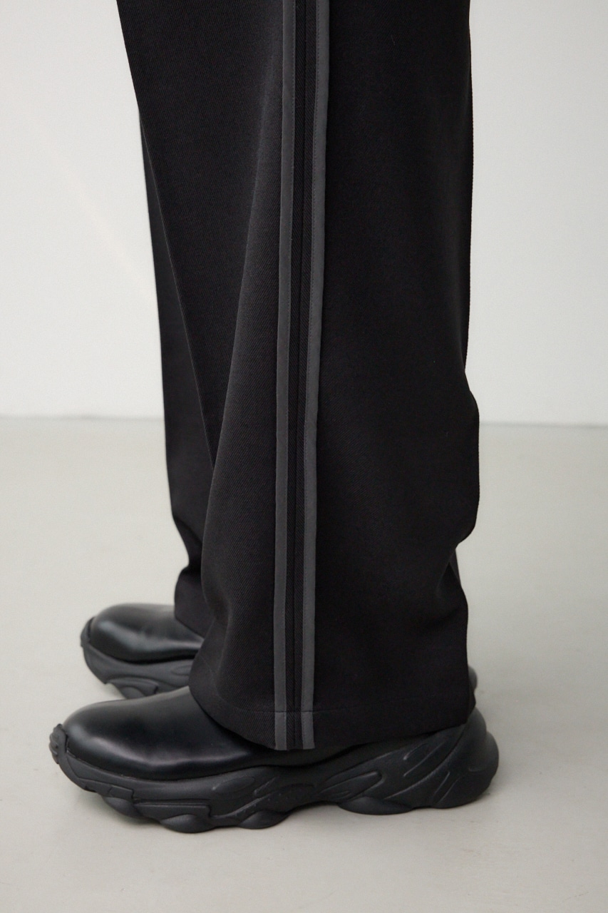 ツータックラインワイドパンツ BLK FREE