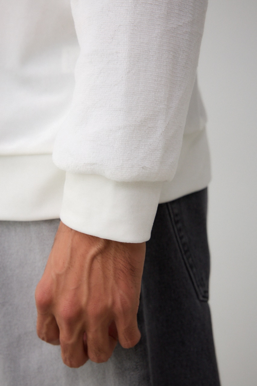 ファーパイルベロアドッキングトップス O/WHT FREE