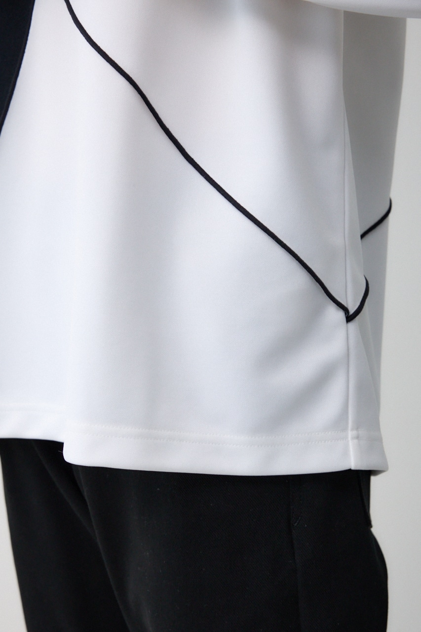 メローステッチスウィッチングプルオーバー 柄BLK M