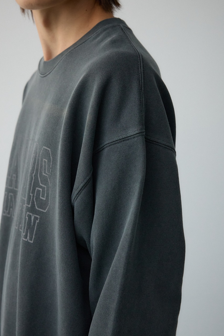 ピグメントクルーネックスウェット L/BLK M