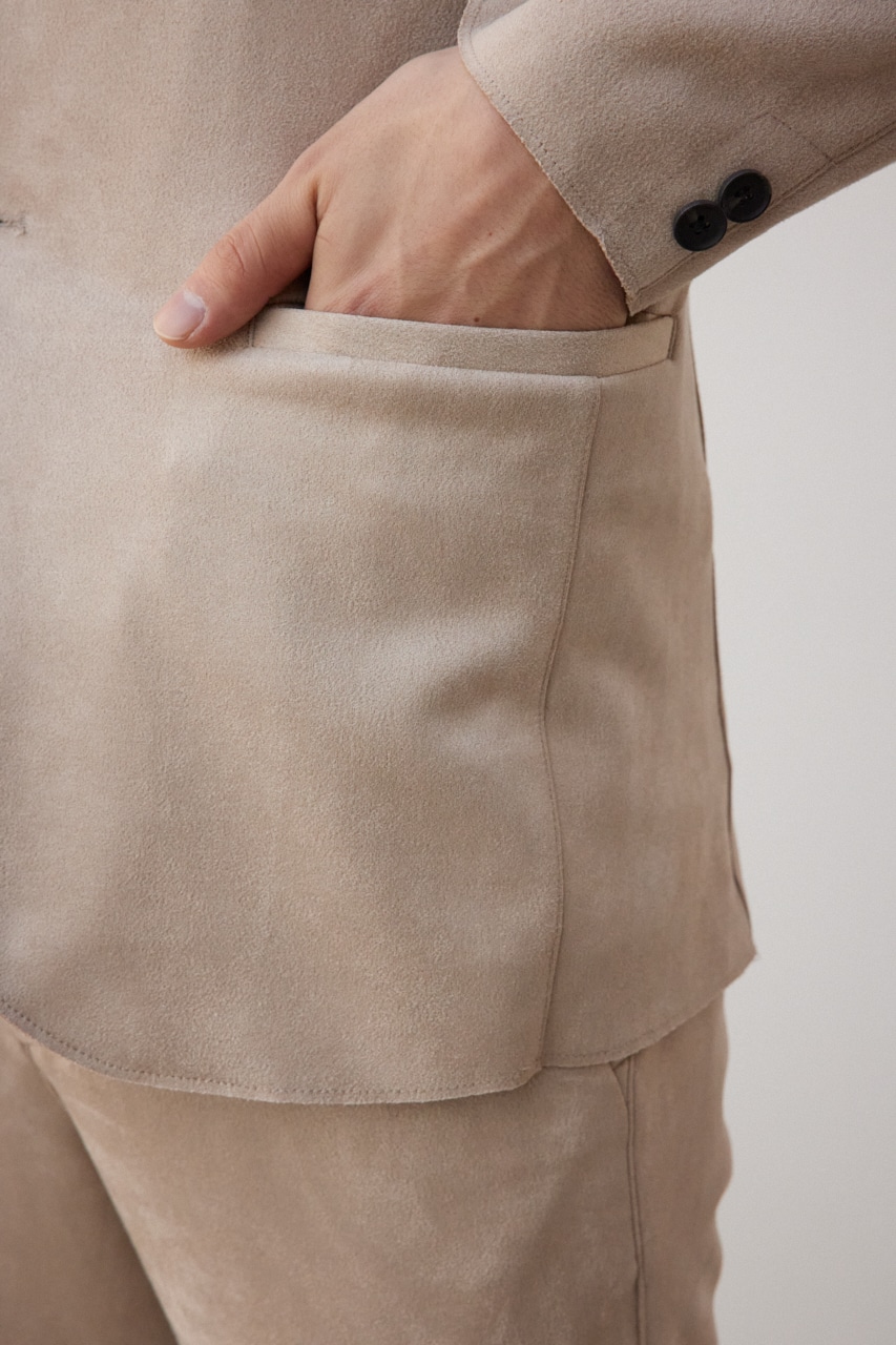 プリマベーラフェイクスウェードジャケット BEG M