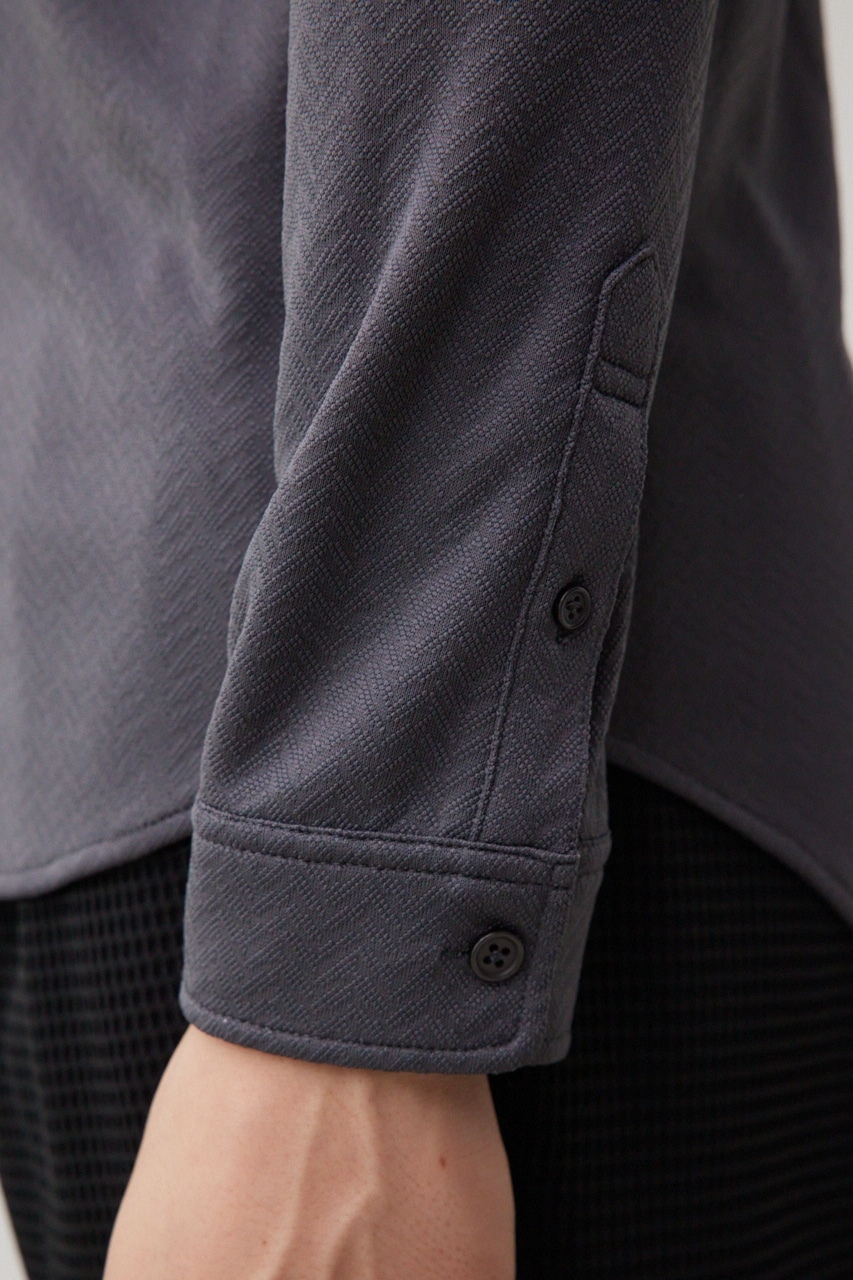 スリムストレッチタイトシャツ L/BLK M