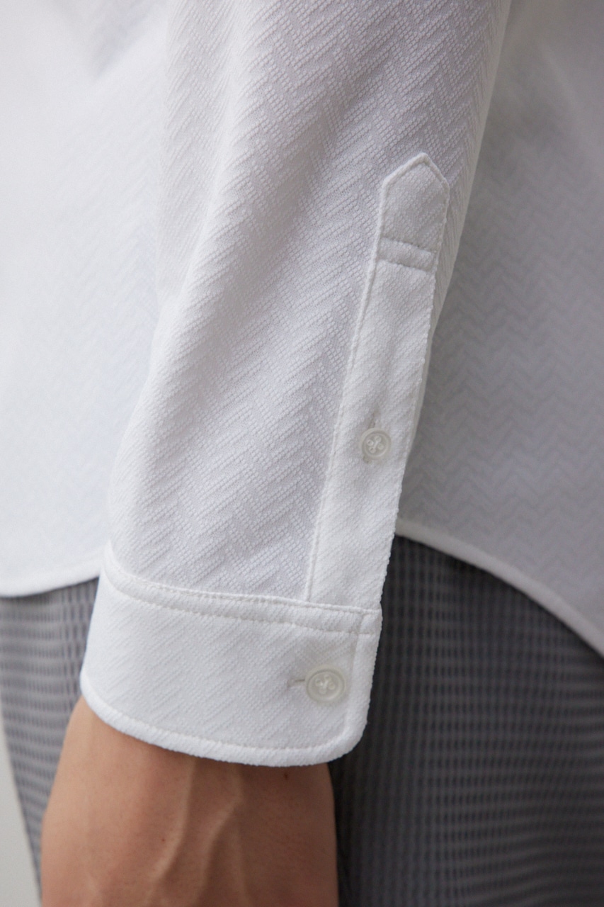 スリムストレッチタイトシャツ WHT L