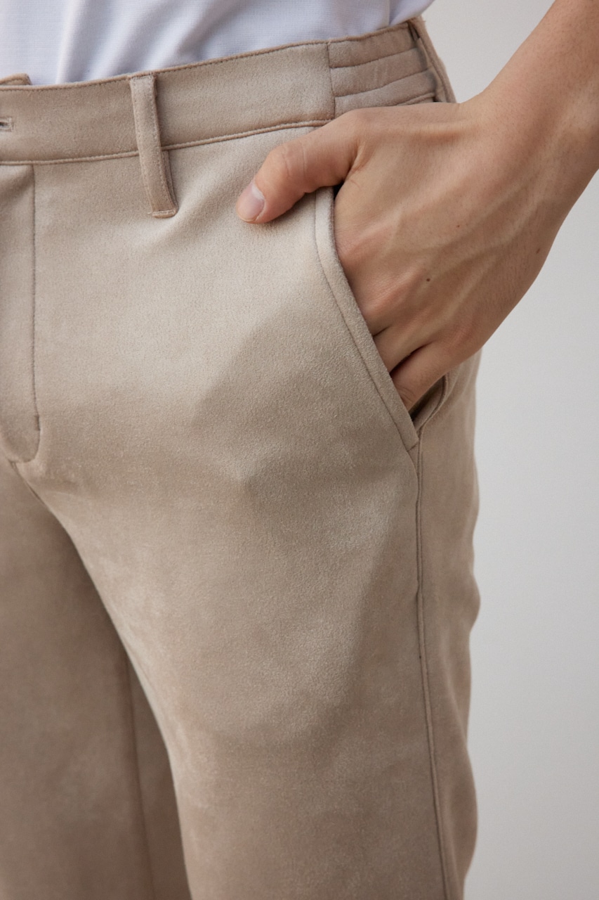 プリマベーラフェイクスウェードパンツ BEG L