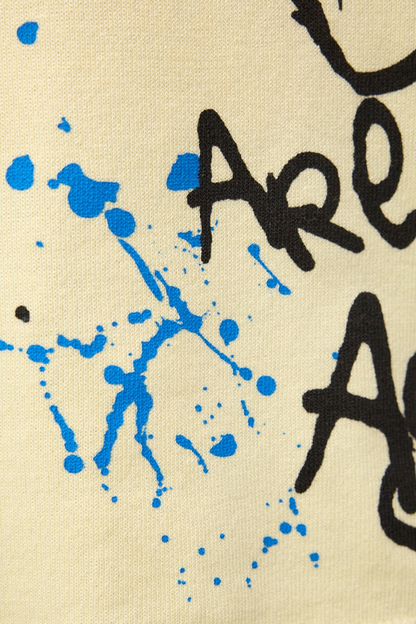 ペイントグラフィックニットトップス L/YEL FREE