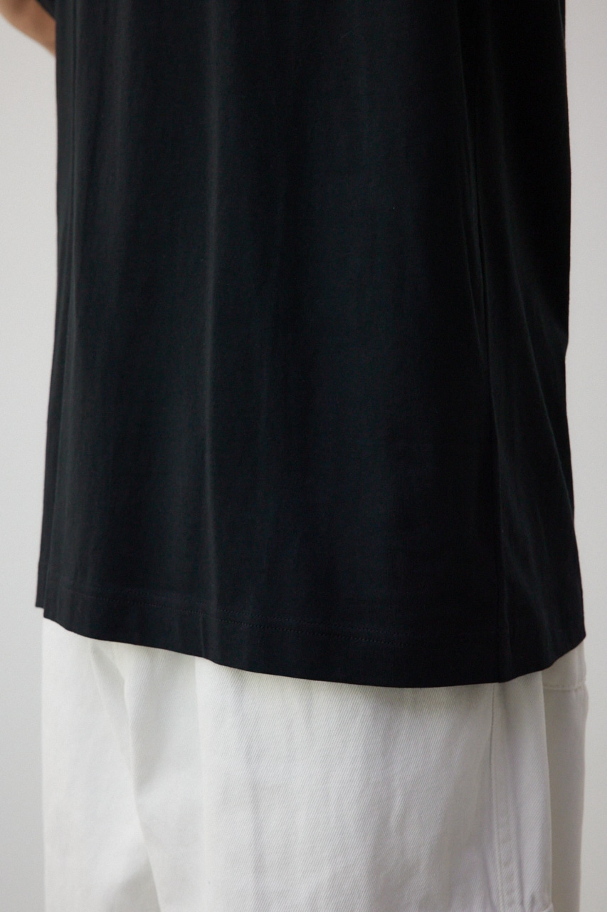 フロントロゴベーシックプリントTEE BLK L