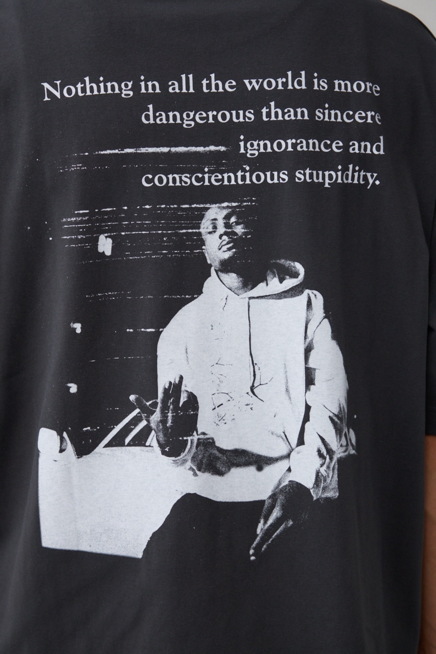 ツーフィンガーフォトTEE L/BLK FREE