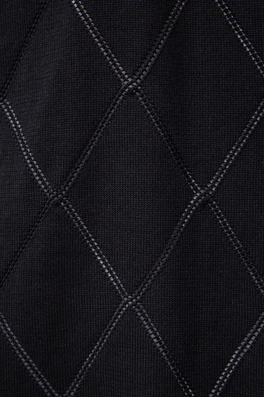 スカシアミレイヤードニット BLK M