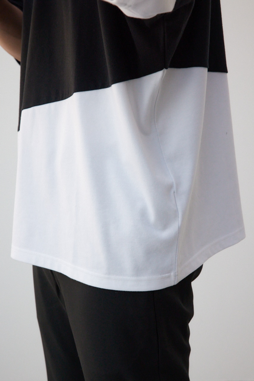 スイッチングバイカラートップス 柄BLK FREE