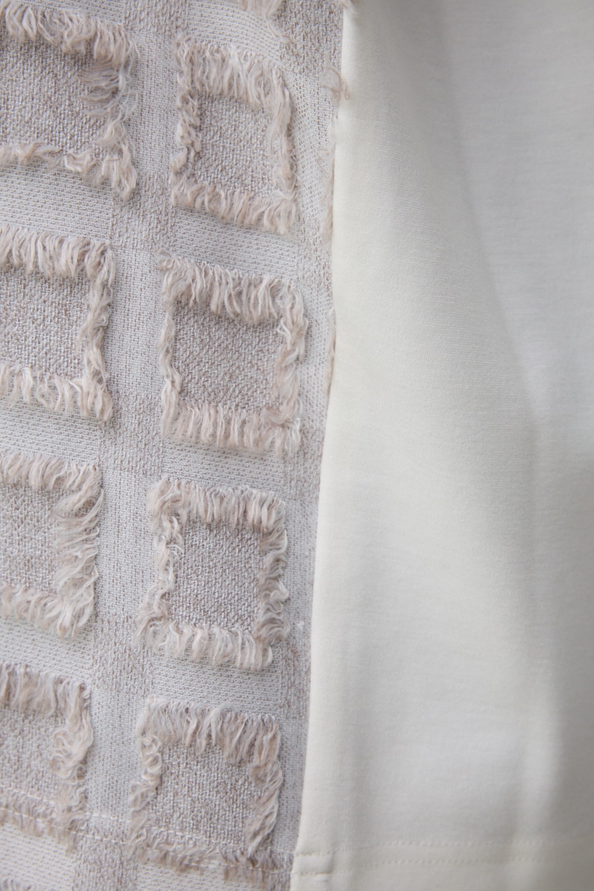 カットジャガードオーバーサイズトップス 柄WHT FREE