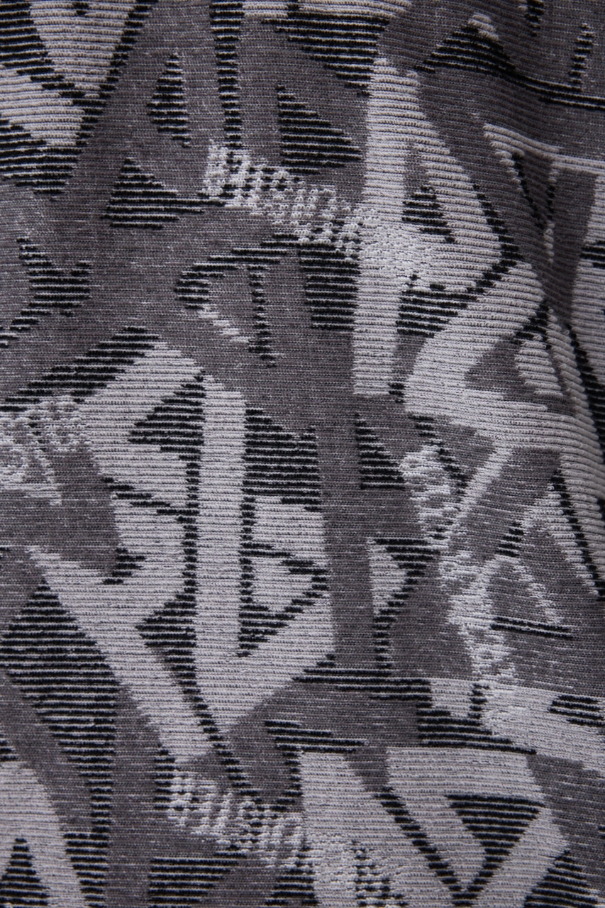 総柄パイルビッグTシャツ 柄BLK FREE