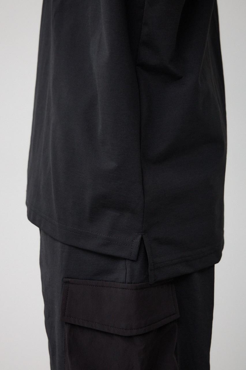 ストレッチスラブ天竺ビッグポケT BLK FREE