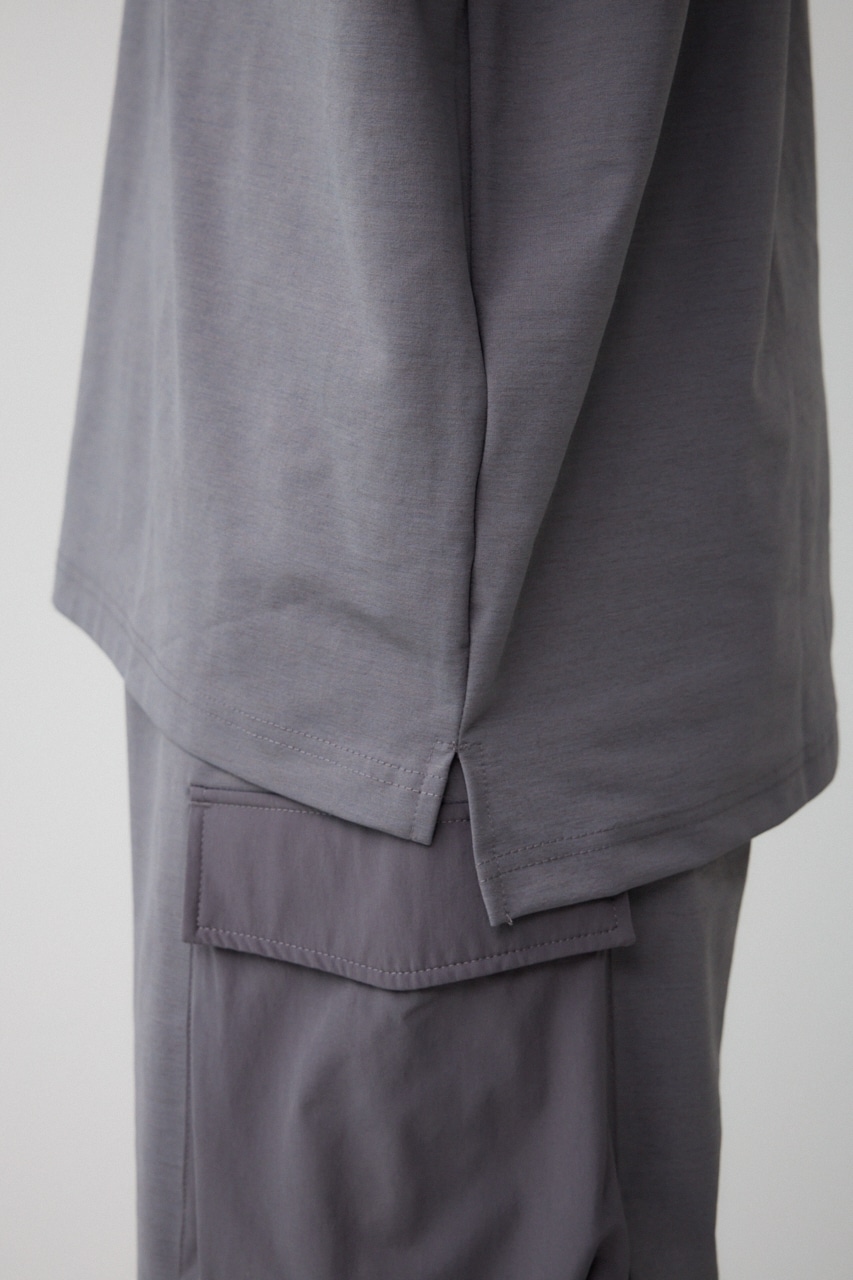 ストレッチスラブ天竺ビッグポケT GRY FREE